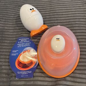 Joie Boiley Microwavable Egg Boiler & Bacon and Egg Maker White & Orange OPEN
